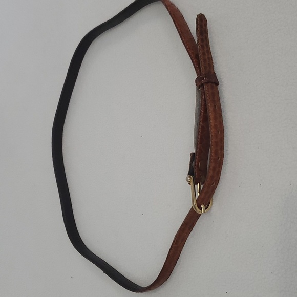 Brown snake skin Leather belt -Size 30" - 33" - Picture 1 of 9